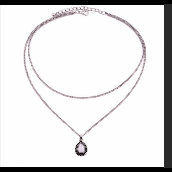 4/$15❤️ Boho Silver Stone Layered Nec… - Picture 2 of 4